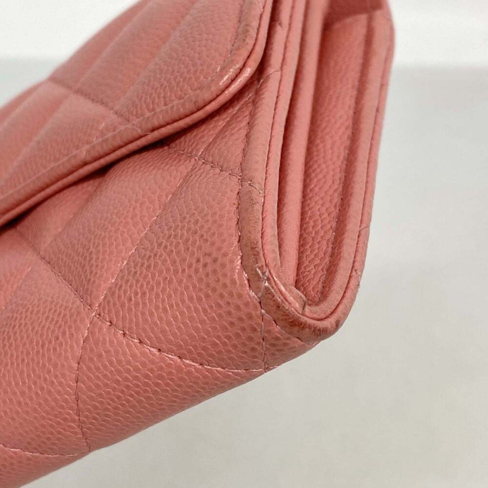 Chanel long wallet, Matelassé caviar leather, pink, women's. - Picture 5 of 9